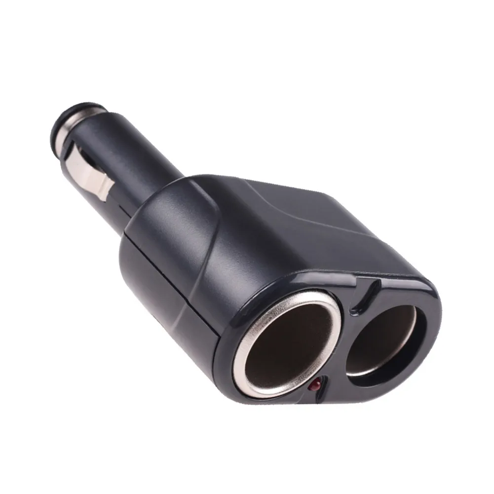 Plastic Material Black Cigar Lighter Electronics 1 To 2 9.5x6x5cm Cigaret Splitter 2 Way Accessories High Quality