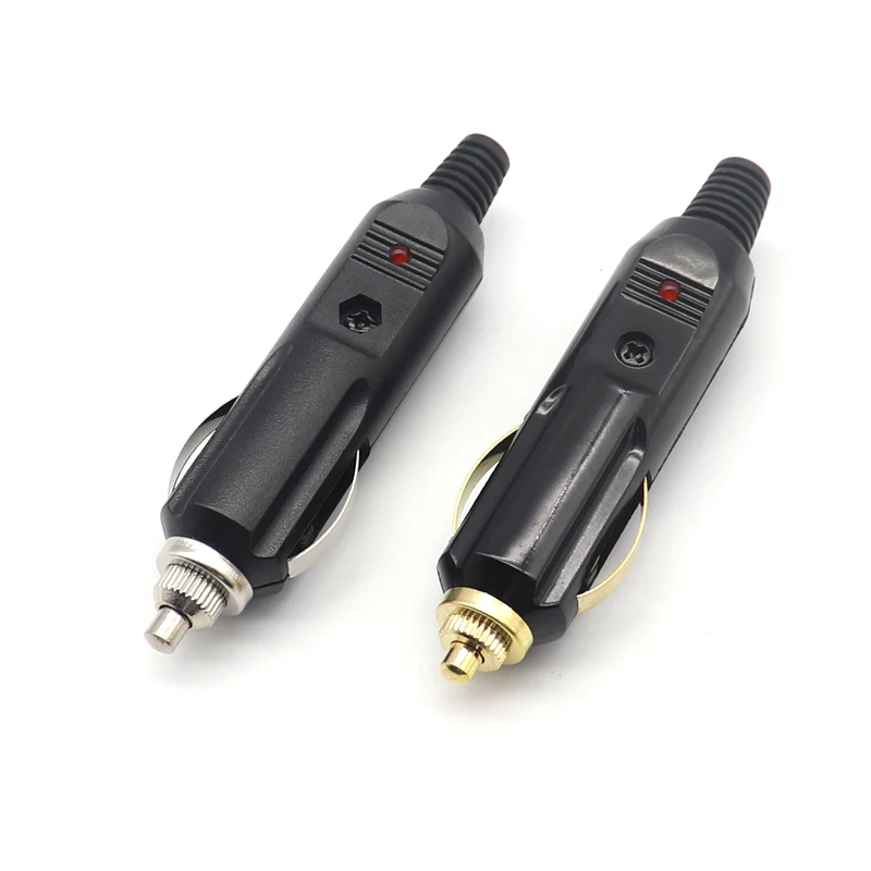 【1PCS】 Car Male Cigarette Lighter Socket Converter Plug Plastic And Metal Car Accessories 12V 24V 10A Fuse tube