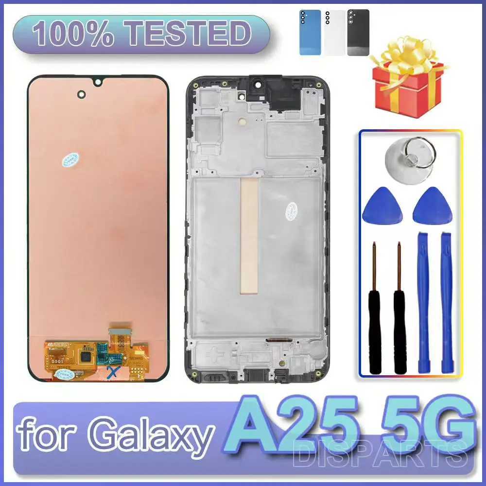 LCD Display Touch Screen Digitizer Assembly for Samsung Galaxy A25 5G, Compatible with Samsung A25 5G Models A256E, A256B, A256U