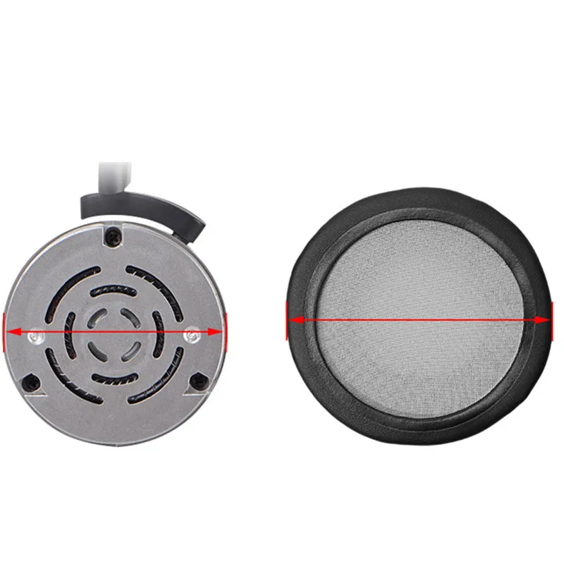 2 pezzi Cuscinetti auricolari in velluto 60 65 70 75 80 85 90 95 100 105 110MM Cuffie auricolari Cuscino in schiuma Paraorecchie nero grigio
