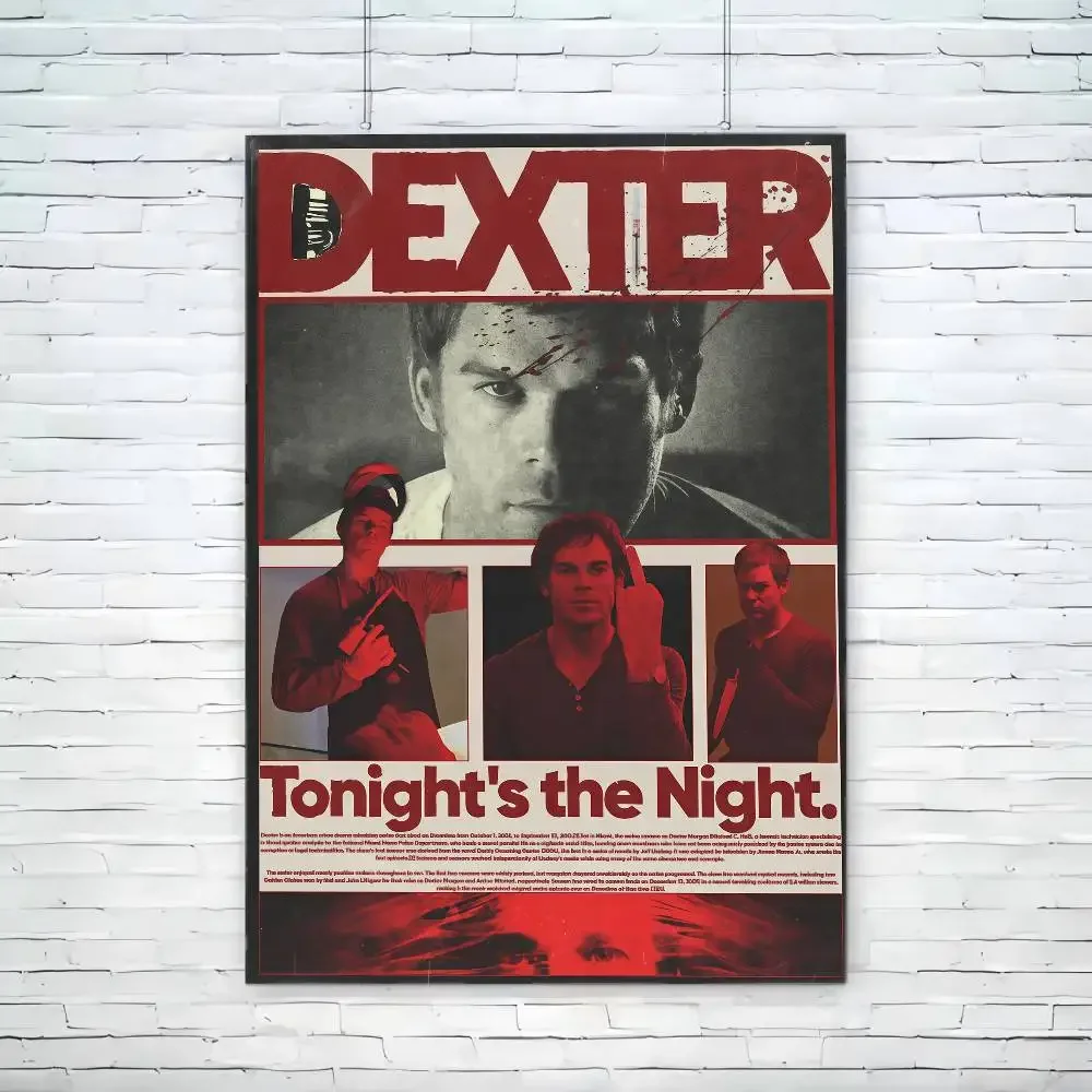 D-Dexter مايكل C.Hall تلفزيون كلاسيكي نوعية جيدة يطبع وملصقات غرفة خمر المنزل بار مقهى ديكور الجمالية الفن طلاء جدران #6