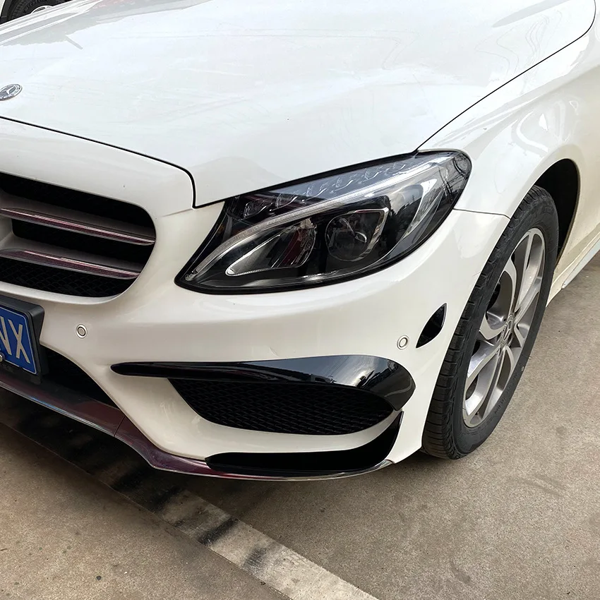 2015-2018 Front Bumper Spoiler Fog Lamp Cover Air Knife Splitter Body Kit For Mercedes-Benz C-Class W205 C180 C200 C260 C43 AMG - view 2