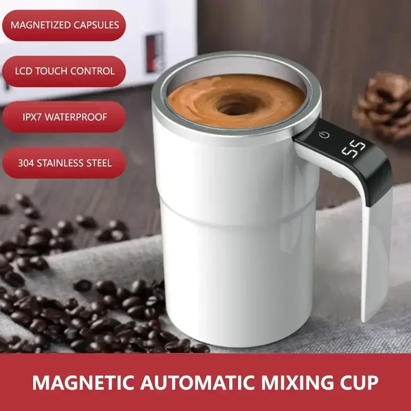 For Mini  Coffee Self Mixing Mug IP67 Waterproof Food Safe Coffee Mug USB Rechargeable Automatic  Cup For Tea