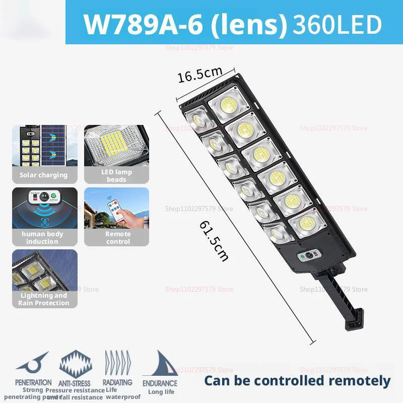 Super Powerful Solar Garden Lamps Large External Solar Lamp Waterproof 720 LED 3 Modes Remote Control Solar Led Outdoor Lighting