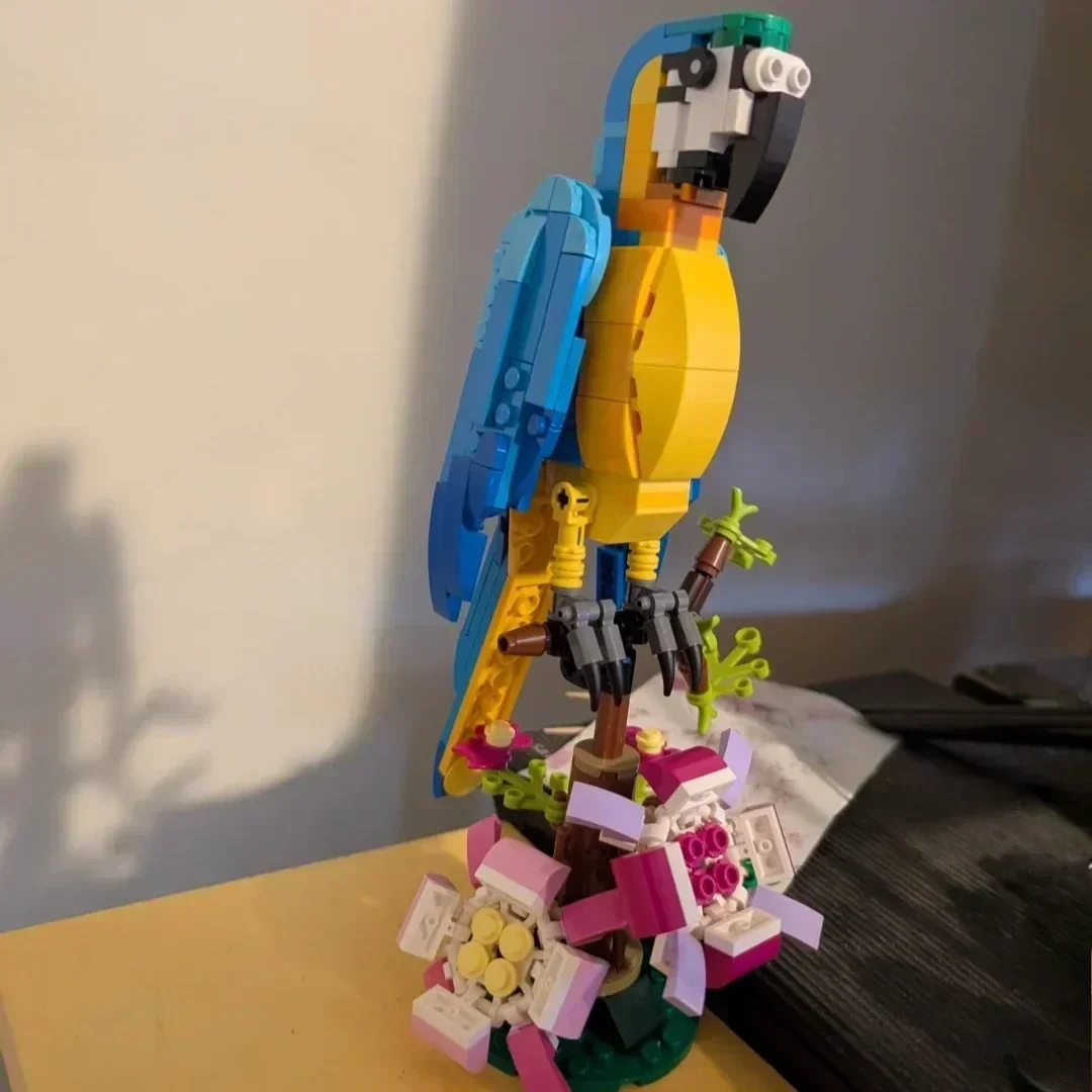 الببغاء الحيوان 3 في 1 الضفدع الأسماك 31136 مجموعات اللبنات متوافقة مع جزيئات Legoed مناسبة لهدايا عيد الميلاد 253 قطعة #2