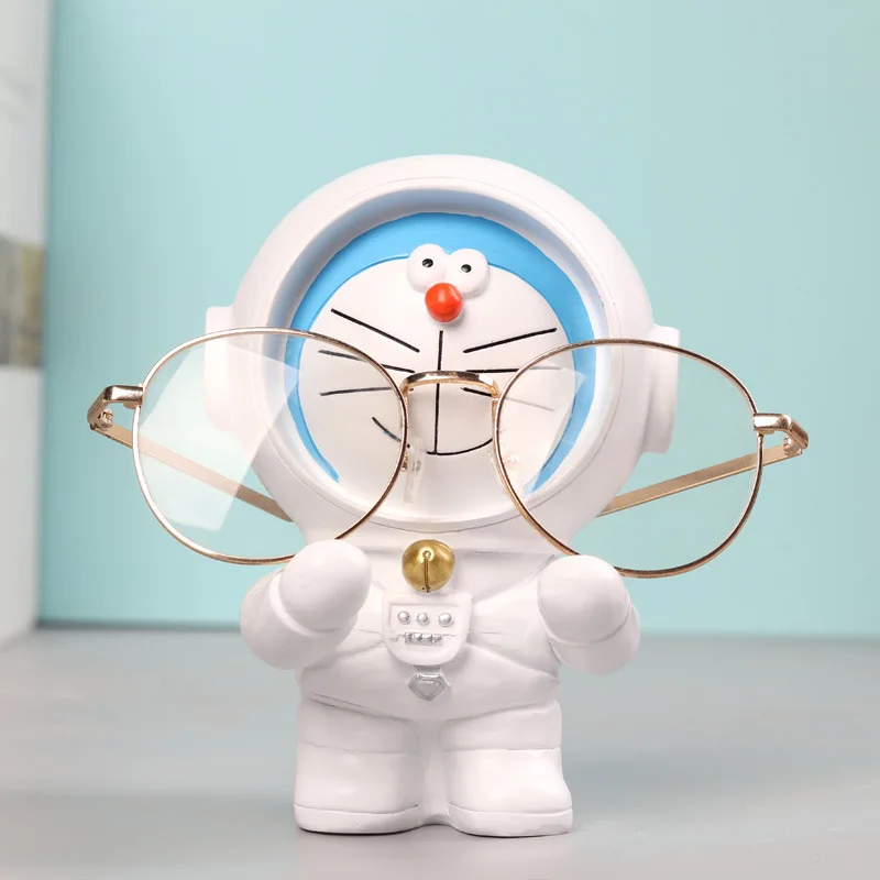 Creativo Doraemon Macchina Gatto Astronauta Porta occhiali Negozio di occhiali Espositore Ornamenti Anime Periferico Giocattolo per bambini Regalo