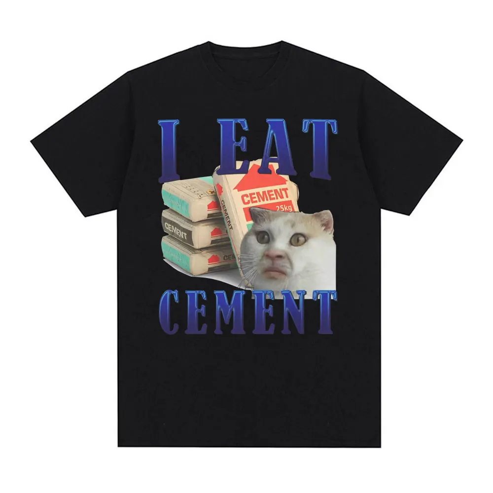 

Мужская футболка с забавным котом и мемом, женская модная повседневная футболка с принтом и короткими рукавами, мужская хлопковая футболка большого размера, топ