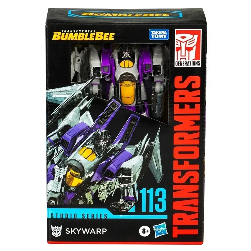 W magazynie Hasbro Transformers SS113 Skywarp Studio Series 17cm Voyager Class Bumblebee oryginalne Anime Model postaci zabawki