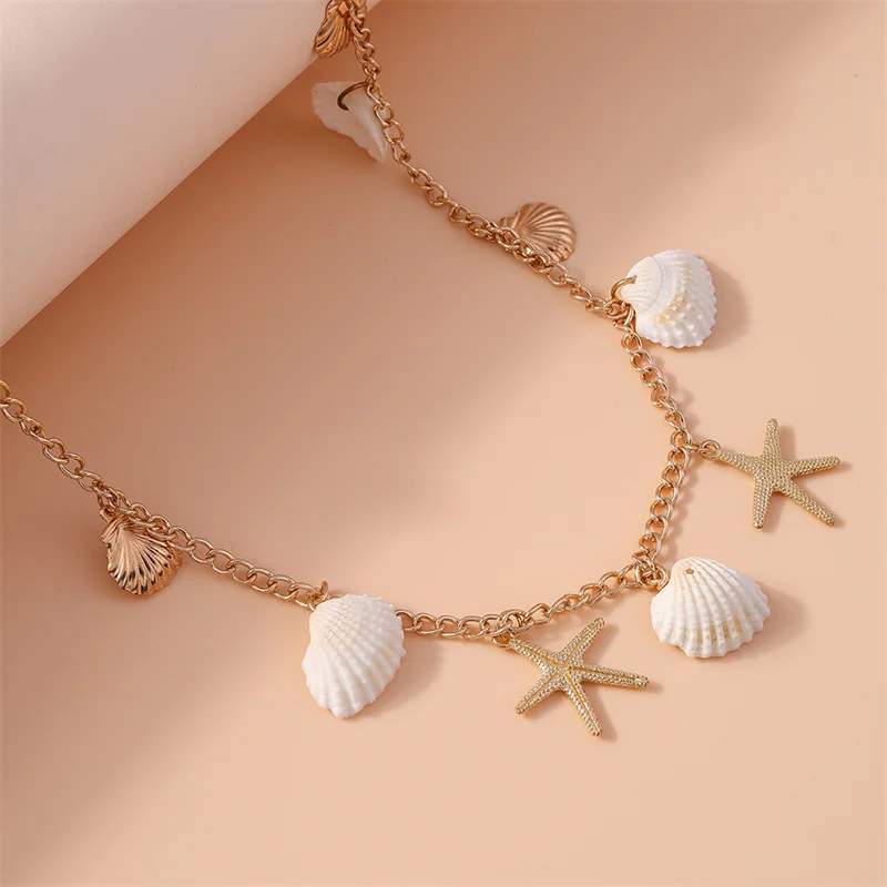 Aihua Fashion Seestern-Muschel-Taillenkette für Damen, Sommer-Strand, sexy Taillenband, Bikini, Mädchen, Urlaubsschmuck, Geschenke – Detail 3