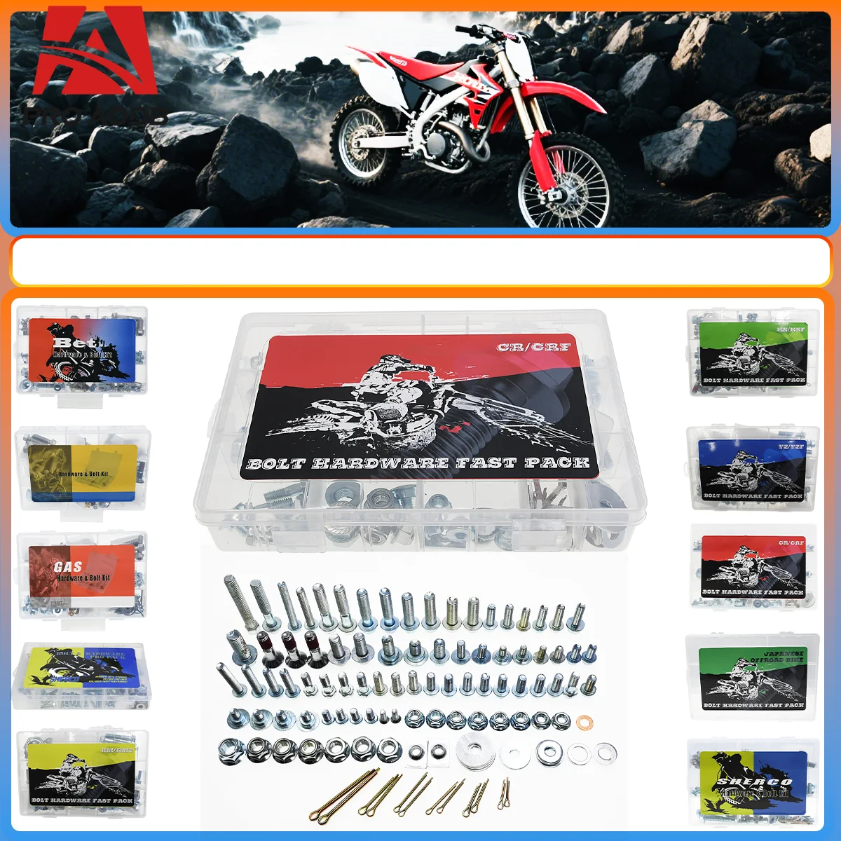 

Motorcycle Hardware Bolt Full Plastics Fastener Kit For HONDA CR125 CR250 150R 250R CRF250R 450R 250RX 450RX 250X 450X 2003-2024