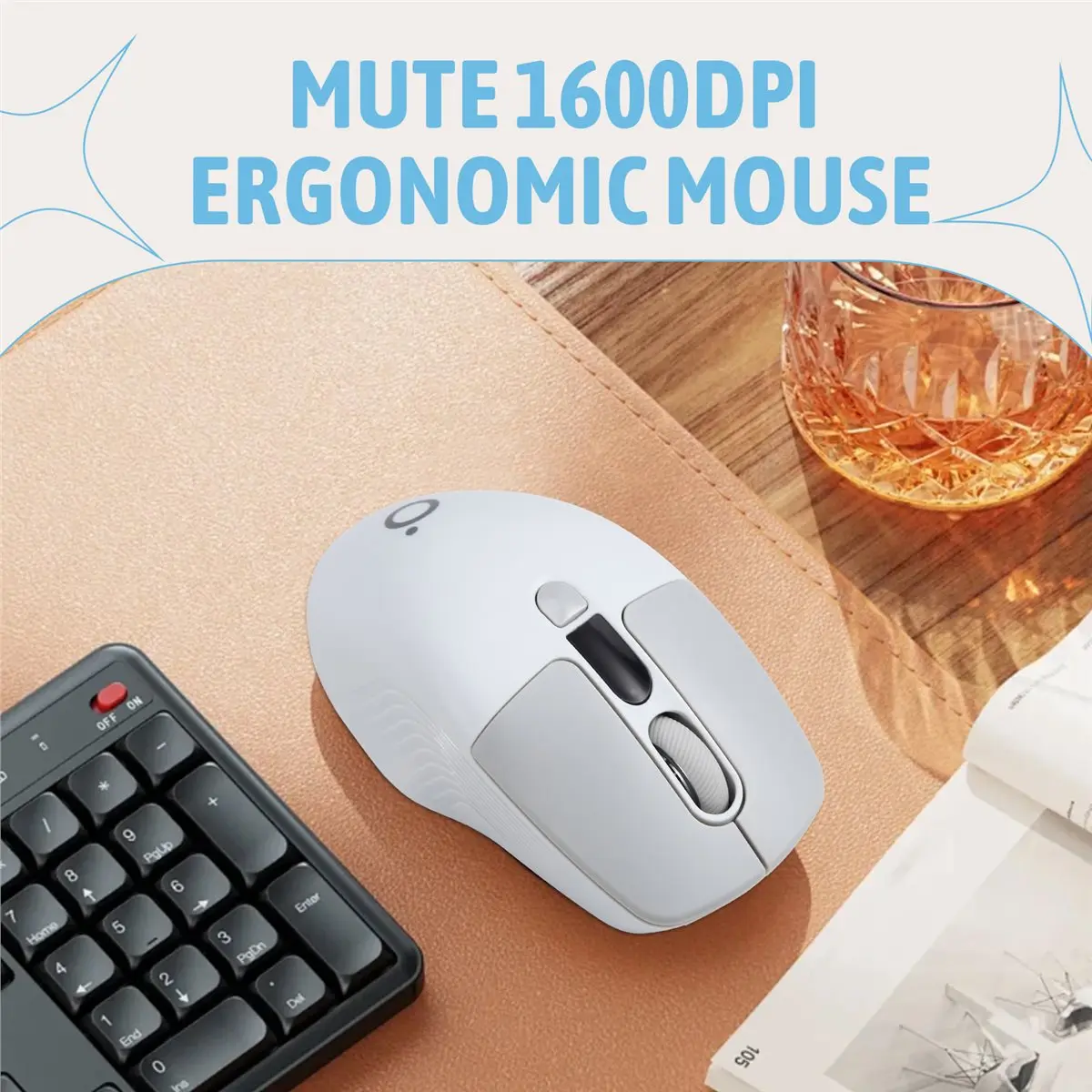 DT81 Optical Cordless Mice Screen Display Laptop Wireless Mouse 2.4G Silent Wireless Bluetooth Mouse Mute Ergonomic Mouse