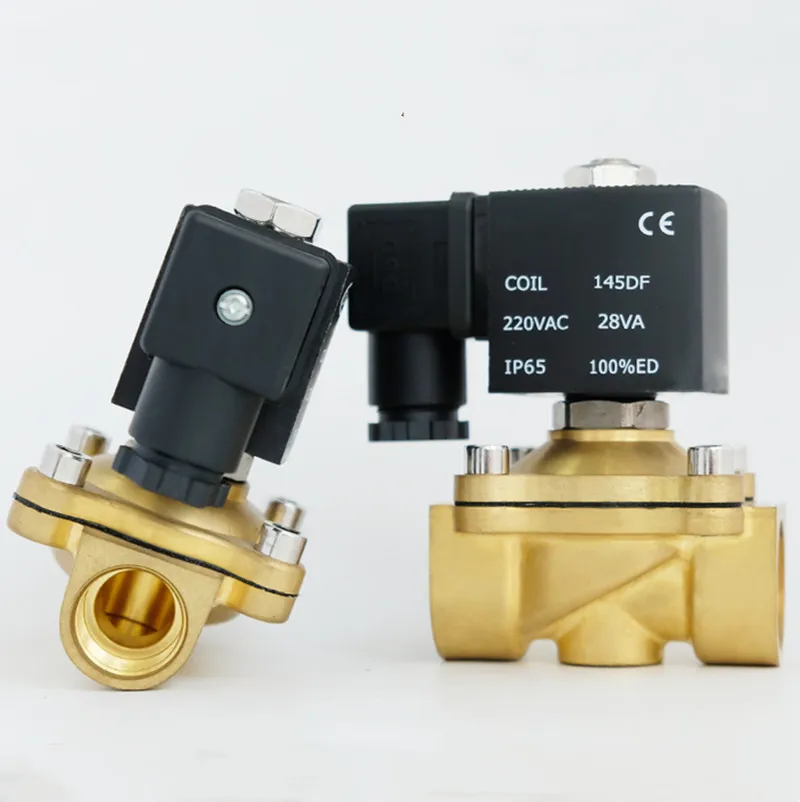 Solenoid Valve Tap Water Inlet Drain Valve Solenoid Switch Control Valve Normally Closed 24v 220v CE Brass G3/8 G1/2 G3/4 G1