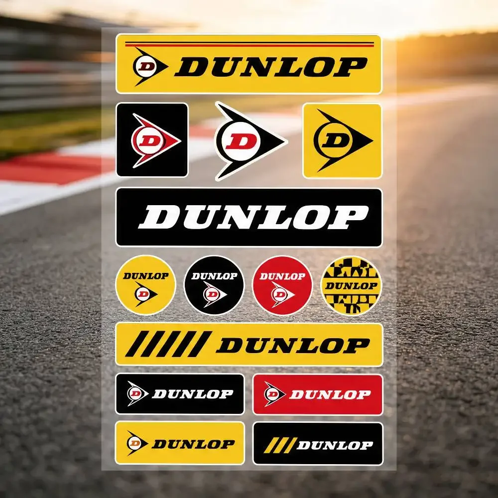 Dunlop High Visibility Reflective Waterproof Decal Scratch Hide Sticker Fit Car Motorcycle Helmet Refrigerator