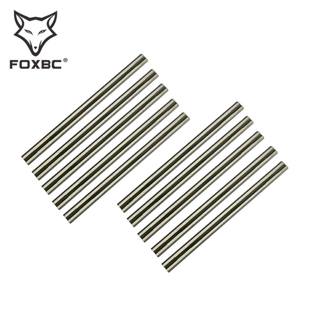 Lame per pialla in metallo duro FOXBC 82mm per DeWalt Bosch Metabo Makita Trend Elu accessori per elettroutensili per la lavorazione del legno 3-1/4 "10 pezzi