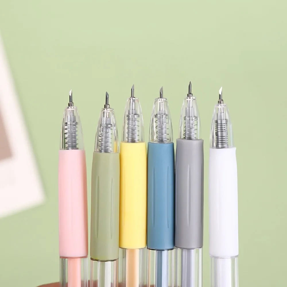 Creative Cut Paper Pen Knife DIY Craft Art Utility Knife Pen Scrapbooking Cutting Tool Stickers