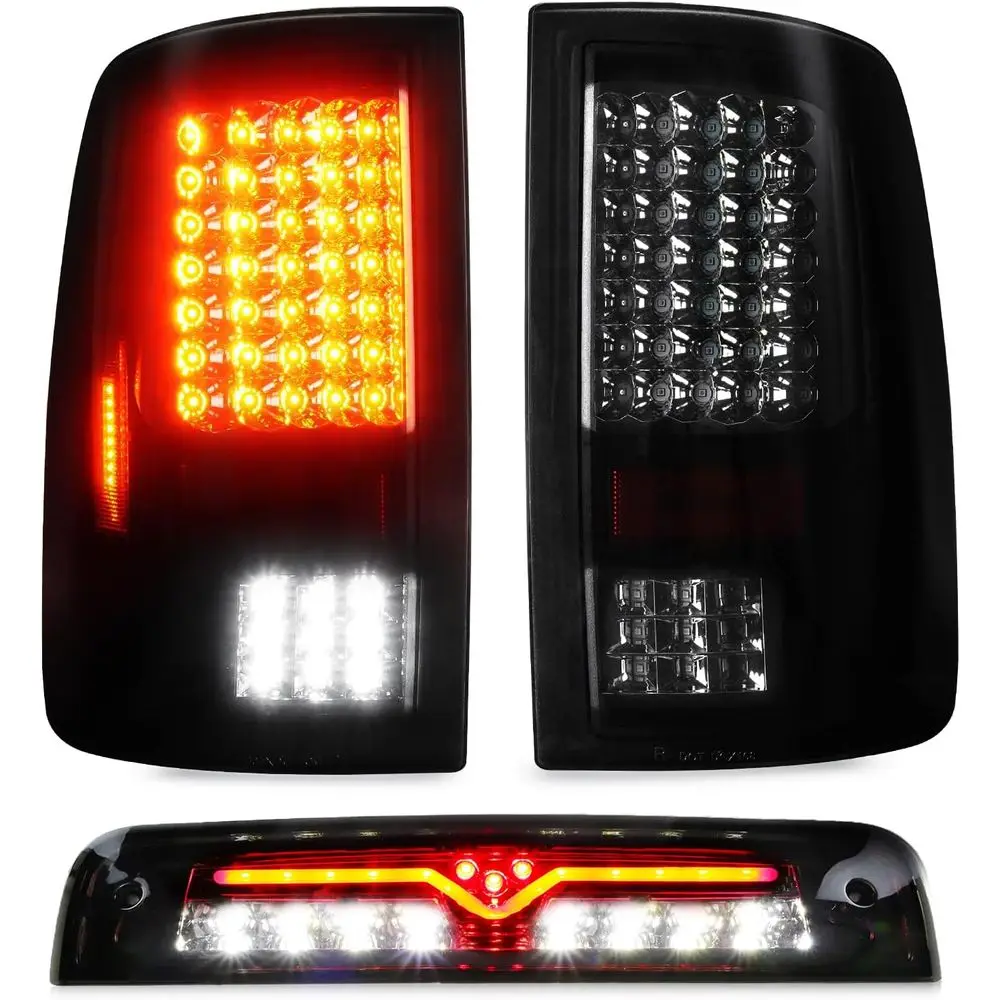 

Tail Light + 3rd Brake Light or 1500 2009-2010, 2500 3500 2010, 1500 2500 3500 2011-2018, NOT Compatible w/Original LED version,