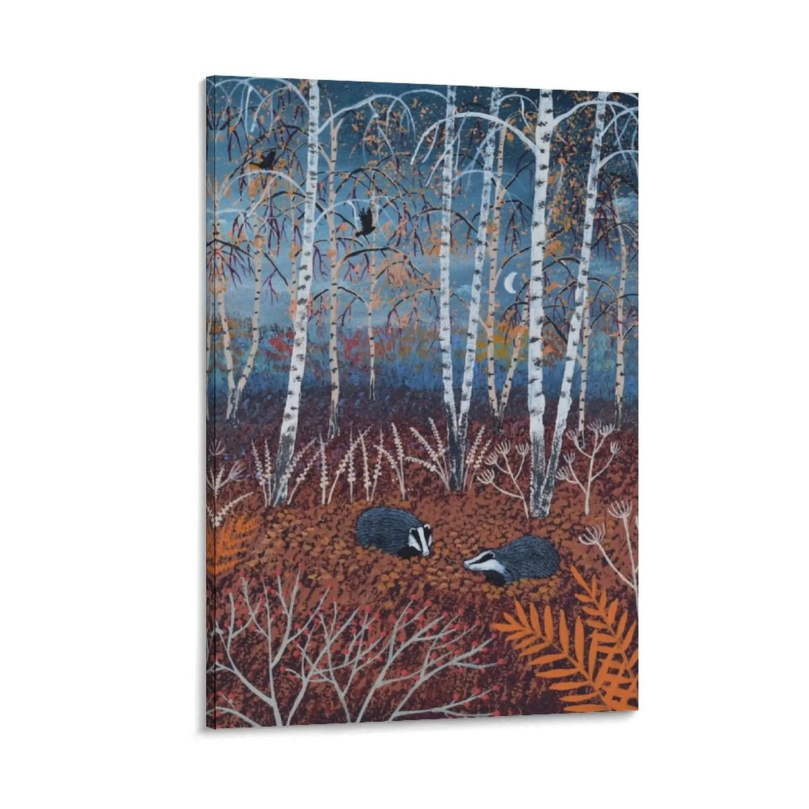 

The Badgers of Autumn Wood Canvas Painting Decoration luxury home decor decorative items for home Wall decoration poster