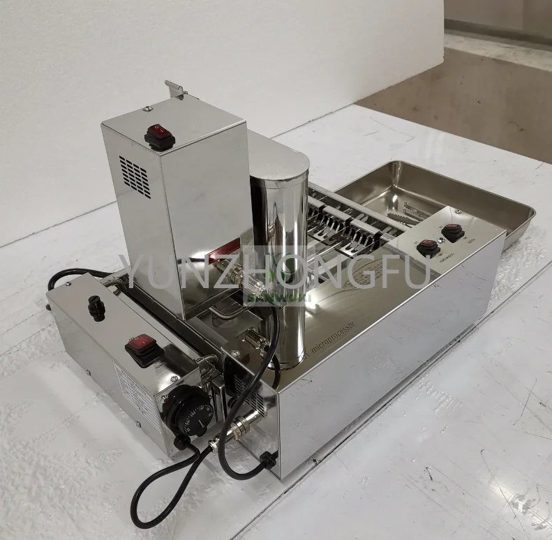 Commercial electric 4 rows mini donut machine automatic doughnut maker donut maker machine circle donut fryer machine