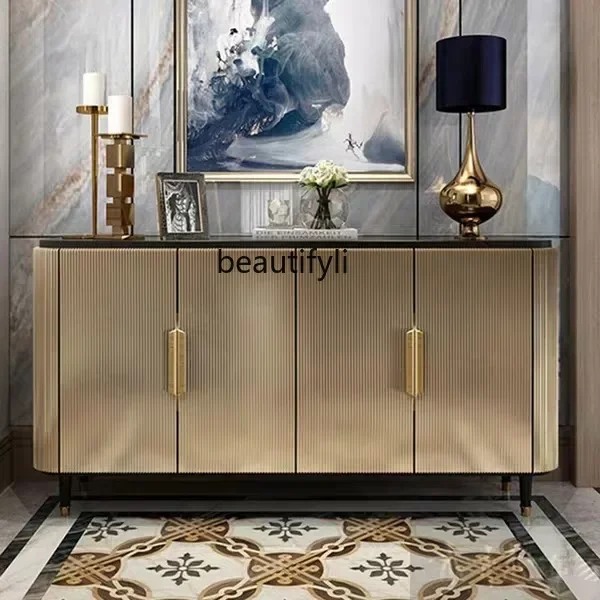

FF American-style entrance cabinet, living room, dining side cabinet, integrated wall locker, light luxury high-end partition