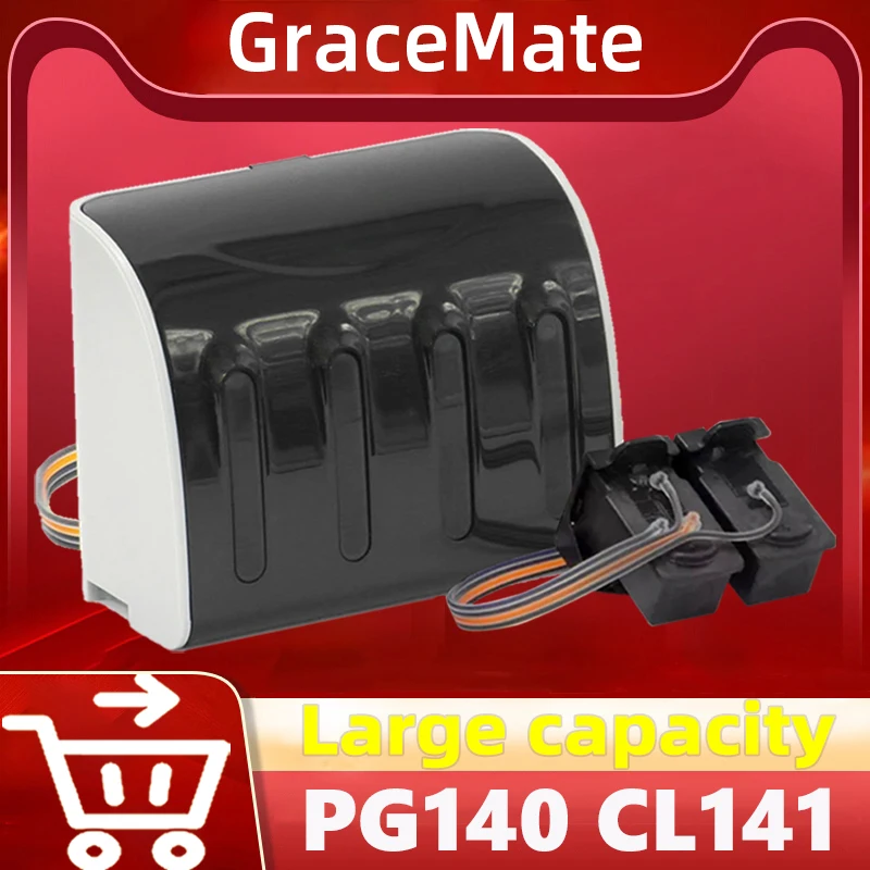 

GraceMate PG140 CL141 Ink Cartridges CISS Replacement for Canon pg140 cl141 for Pixma IP2880 MG2580 MG2400 MG2500 MX391 474 534