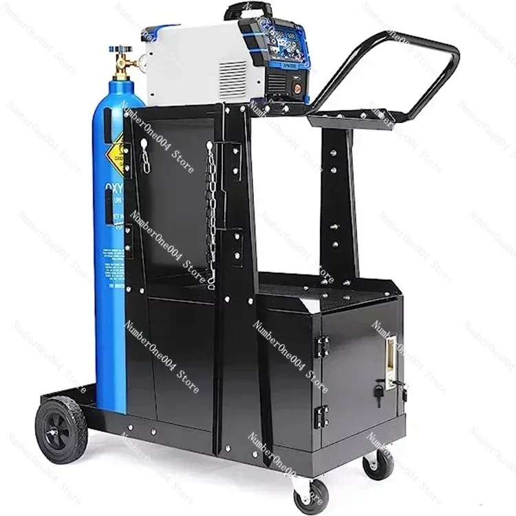 Electric welding trolley two-protection welding car gas shielded welding special mobile hand-pulled car auto repair tool image 2