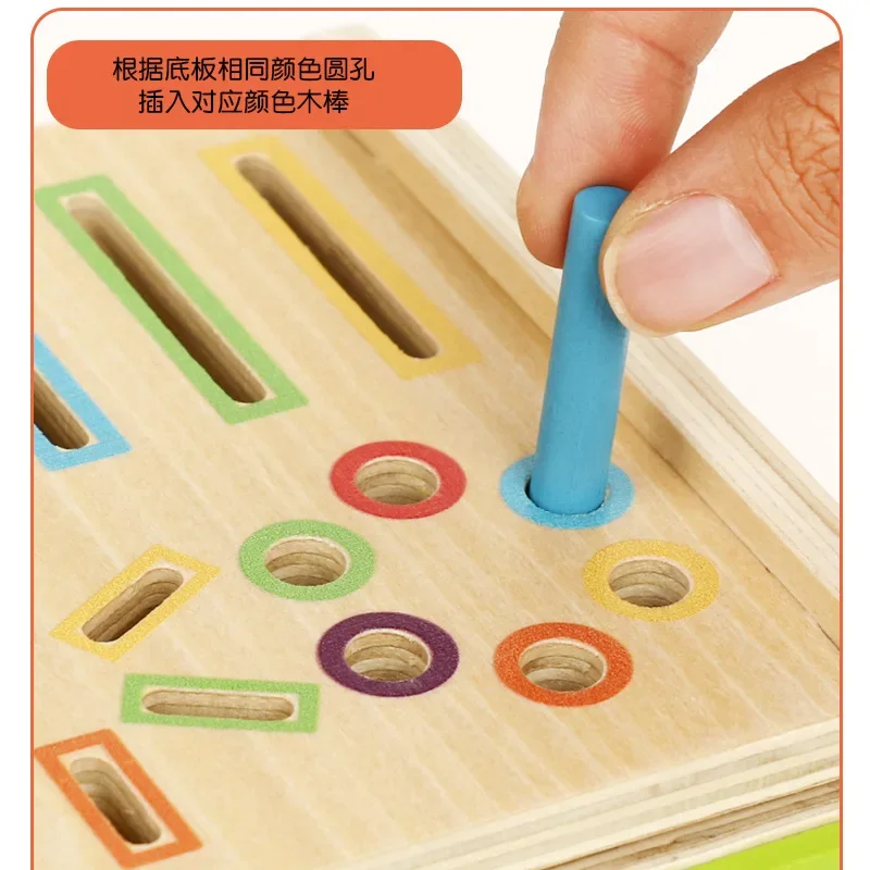 جديد مونتيسوري شكل صندوق ألوان عملة صندوق مونتيسوري لعبة ما قبل المدرسة تعليم تعلم ألعاب تعليمية XL #5