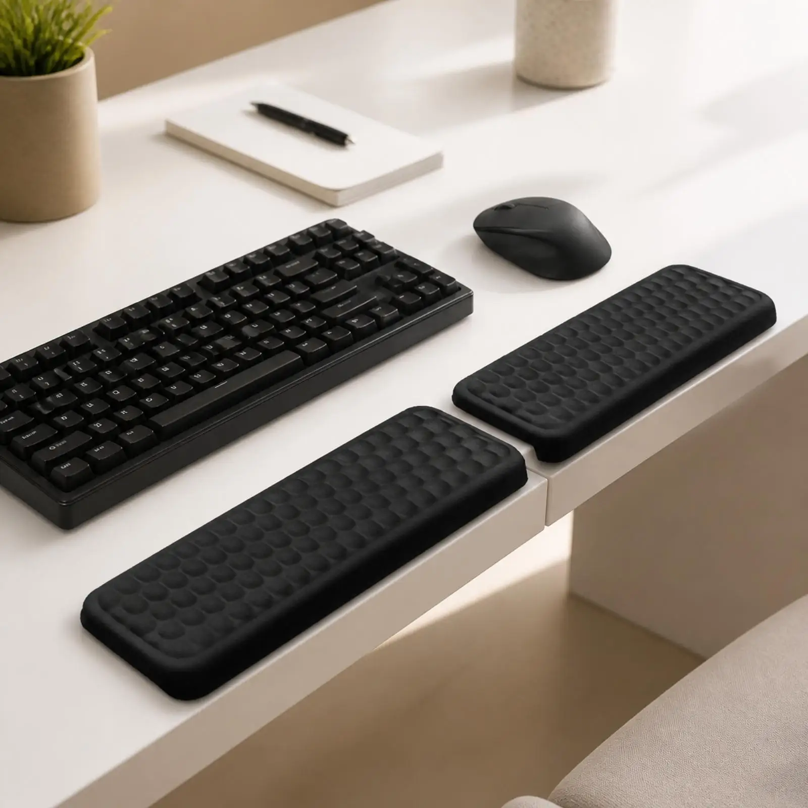 Cute Desk Gadget Wrist Rest Pad for Mouse and Keyboard Memory Cotton Support for Work Study Gaming