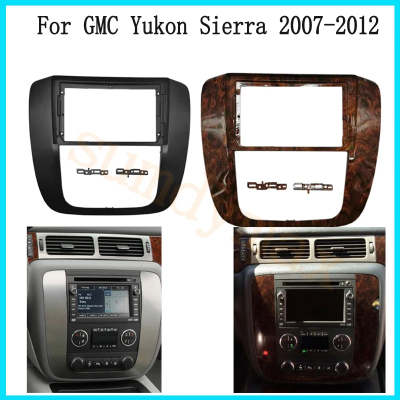 

Отделка панели автомобиля приборной панели для GMC Yukon Chevrolet Tahoe Suburban 2007-2012 9 дюймов Большой экран 2 Din android автомобильное радио Fascia Frame