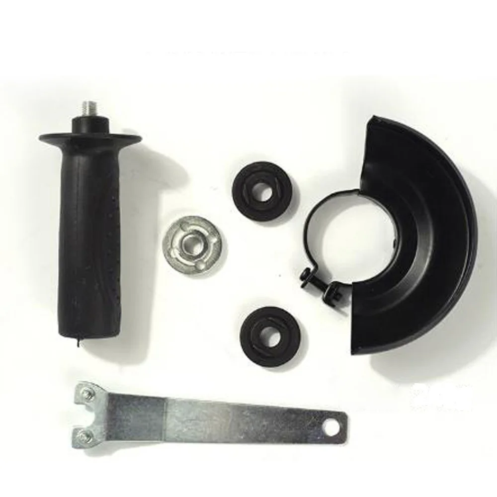 

Wrench Angle Grinder Parts Handle Metal Safety Shield Silver Supplies Tool 6pcs Black Inner Flange Outer Lock Nuts