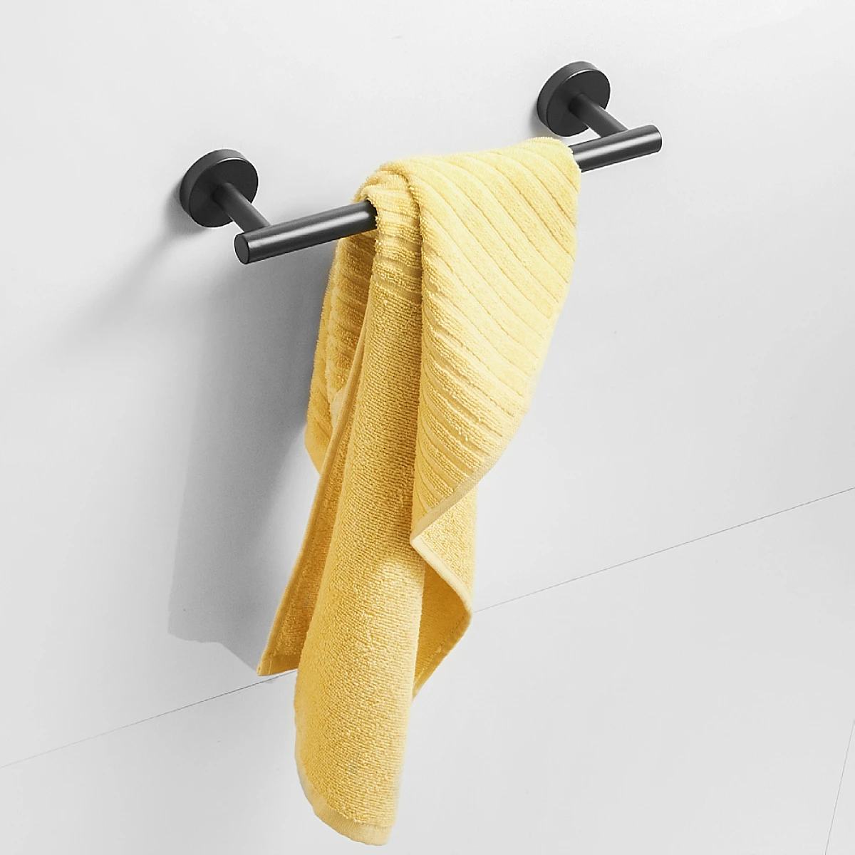 

304 Stainless Steel Bathroom Towel Rack, Black Simple Towel Bar, Towel and Bath Towel Storage Rack, Bathroom Towel Single Rod, Available in Lengths of 11.81in, 15.75in, 19.69in, 23.6in