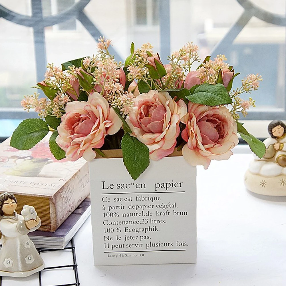 

Artificial Bouquet Floral Arrangements Flower for Desk Decorations Delicate Cloth Wedding Bridal Bride