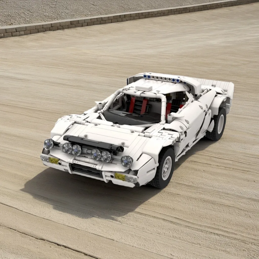 

1477PCS MOC City Champions Super Car Lancia Stratos Hf Group 4 Rally Model Technology DIY Creative Assembly Bricks Display Gift