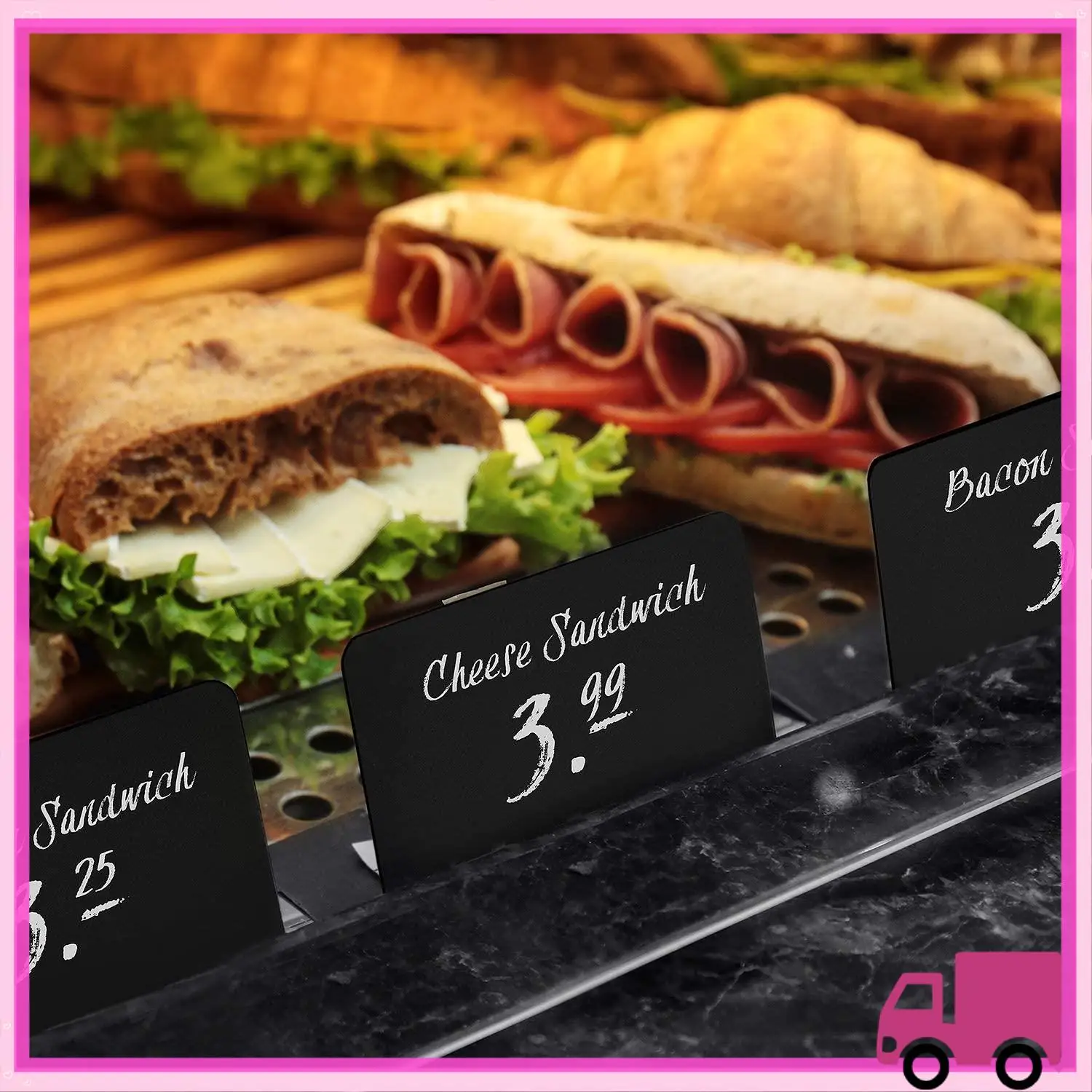 Compact 10 Pack Mini Chalkboard Signs 10X7.5Cm Small Chalkboard Sign Mini Chalkboard Signs For Food Chalkboard Buffet Signs