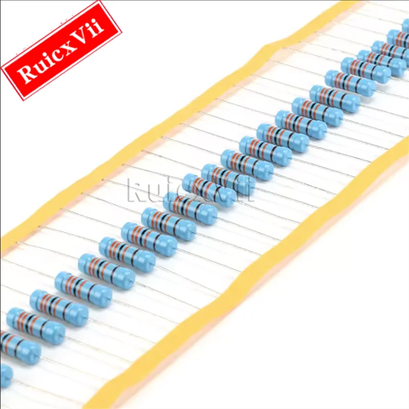 10pcs 3W Metal Film Resistor 1% Five Color Ring Precision Resistor 1 Ω 10R 1K 10K 100K 1M 4.7K 5.1K