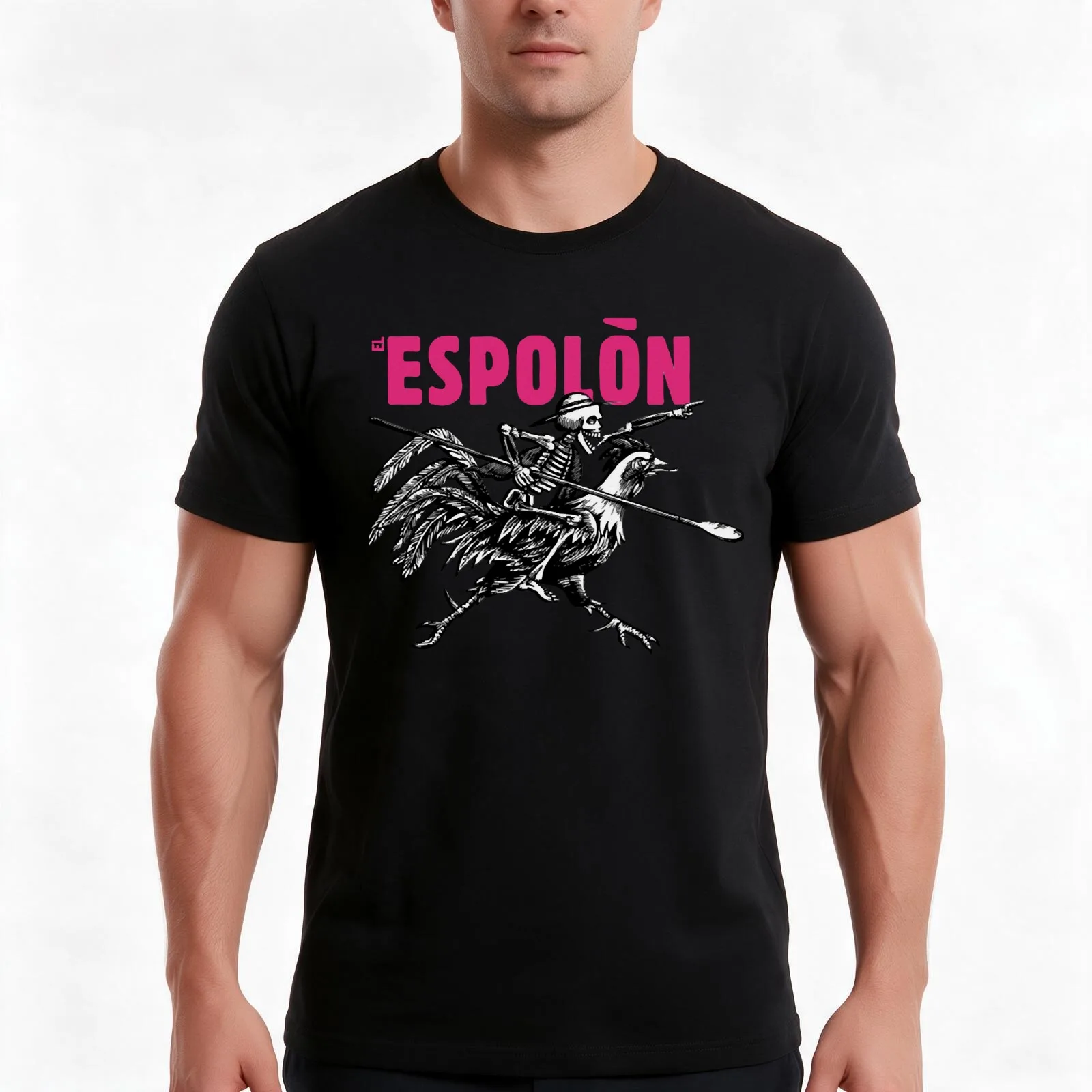 el espolon tequila logo T-Shirt, Summer Casual Cotton Tee, Oversized Streetwear Tops, Vintage Graphic Print, Unisex Men Women