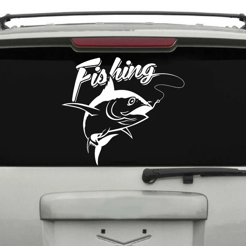 Fishing Logo Hobby Hunting Fishing Rod Tackle Outdoor Sports Car Boat Decor Decals Window Sticker Wallpaper Murals Z517