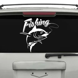 Fishing Logo Hobby Hunting Fishing Rod Tackle Outdoor Sports Car Boat Decor Decals Window Sticker Wallpaper Murals Z517