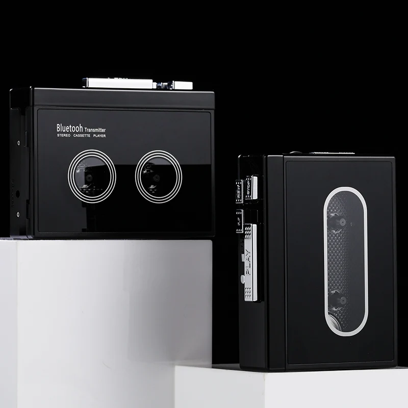 Black Retro Stereo Cassette Player Walkman Cassette Tape Music Audio Auto Reverse With K860