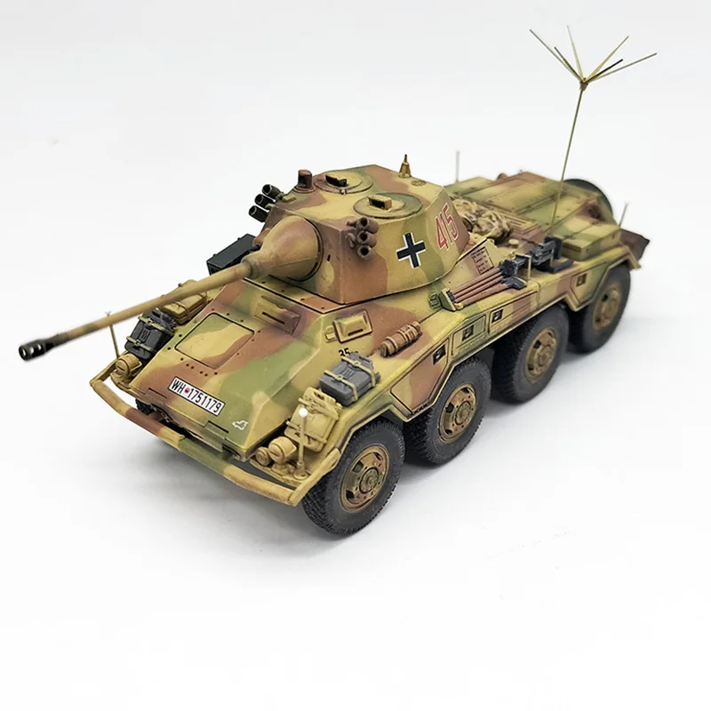 1/72 Scale SDKFZ234/2 Eight-wheeled Armored vehicle Alloy Gun Barrel Simulation Model Display Collectible Toy Gift