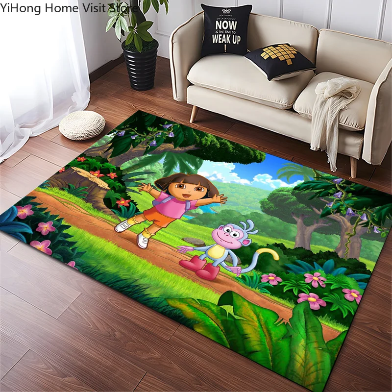 Funny D-Dora Classic Anime Explorer Area Carpet for Living Room Home Decor Sofa Table Kids Rug Non-slip Chair Lounge Floor Mat