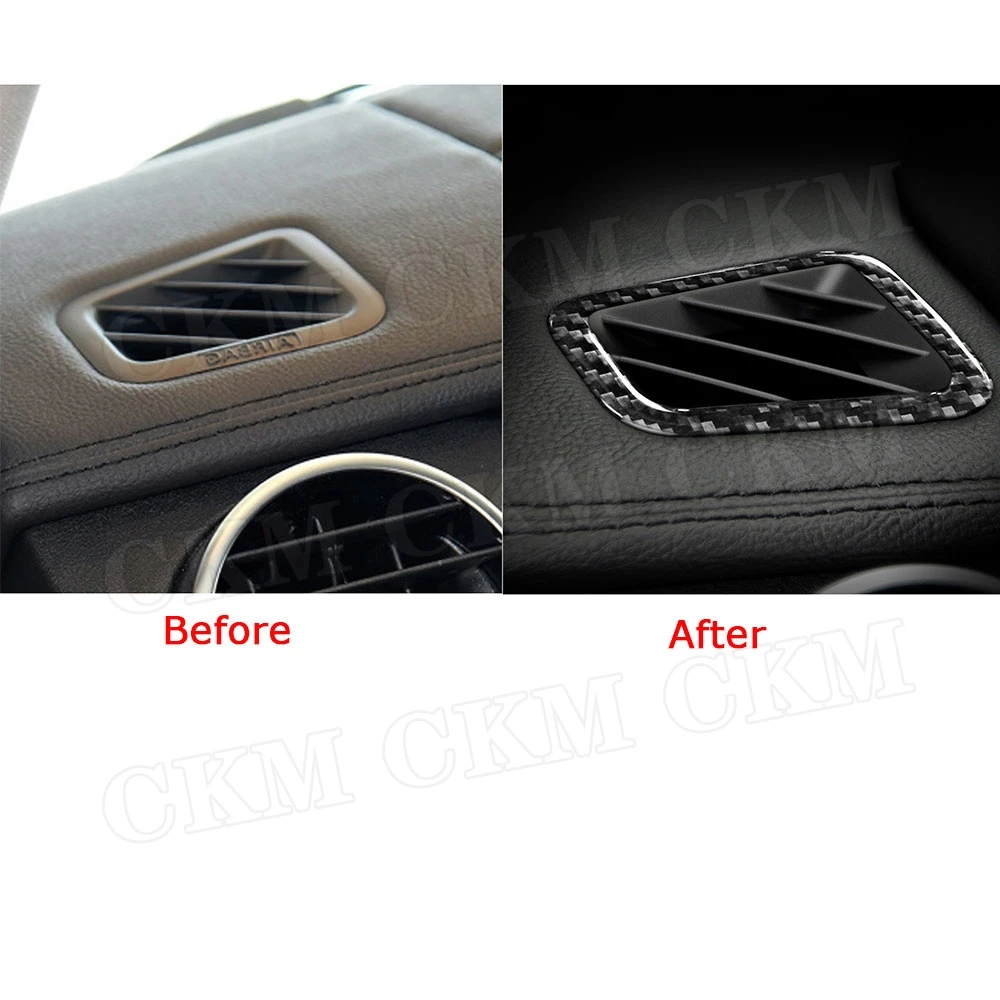 Carbon Fiber Car Interior Dashboard AC Outlet Air Vent Trim Frame Cover Stickers For Land Rover Discovery 4 LR4 2010-2016