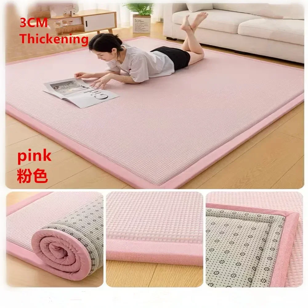 Thicken 3cm Tatami Summer Folded Rattan Carpets for Living Room Bedroom Area Rugs Child Room Play Crawling Mat Baby Game Carpet