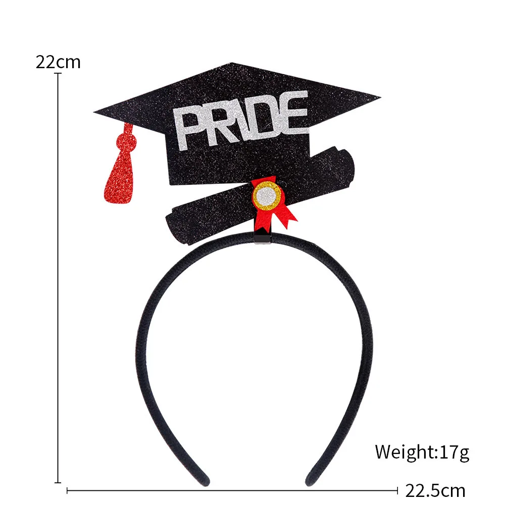 

Повязка на голову с шапкой на выпускной, декоративная головная повязка с сертификатом на выпускной, аксессуары для конфет, Забавный стереоскопический головной убор