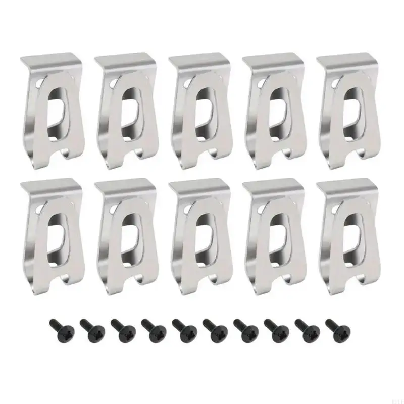 

652F 10Pcs Belt Clip with Screw for DHP480 DHP482 HP457 HP347 TD127 Stainless Steel Tool Belt Clip,Replacement Management