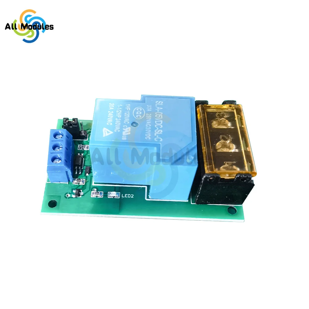 YYG-2 High Power Relay Module One Way High/Low Level Trigger Optocoupler Isolation Relay Module 30A DC5V/12V/24V