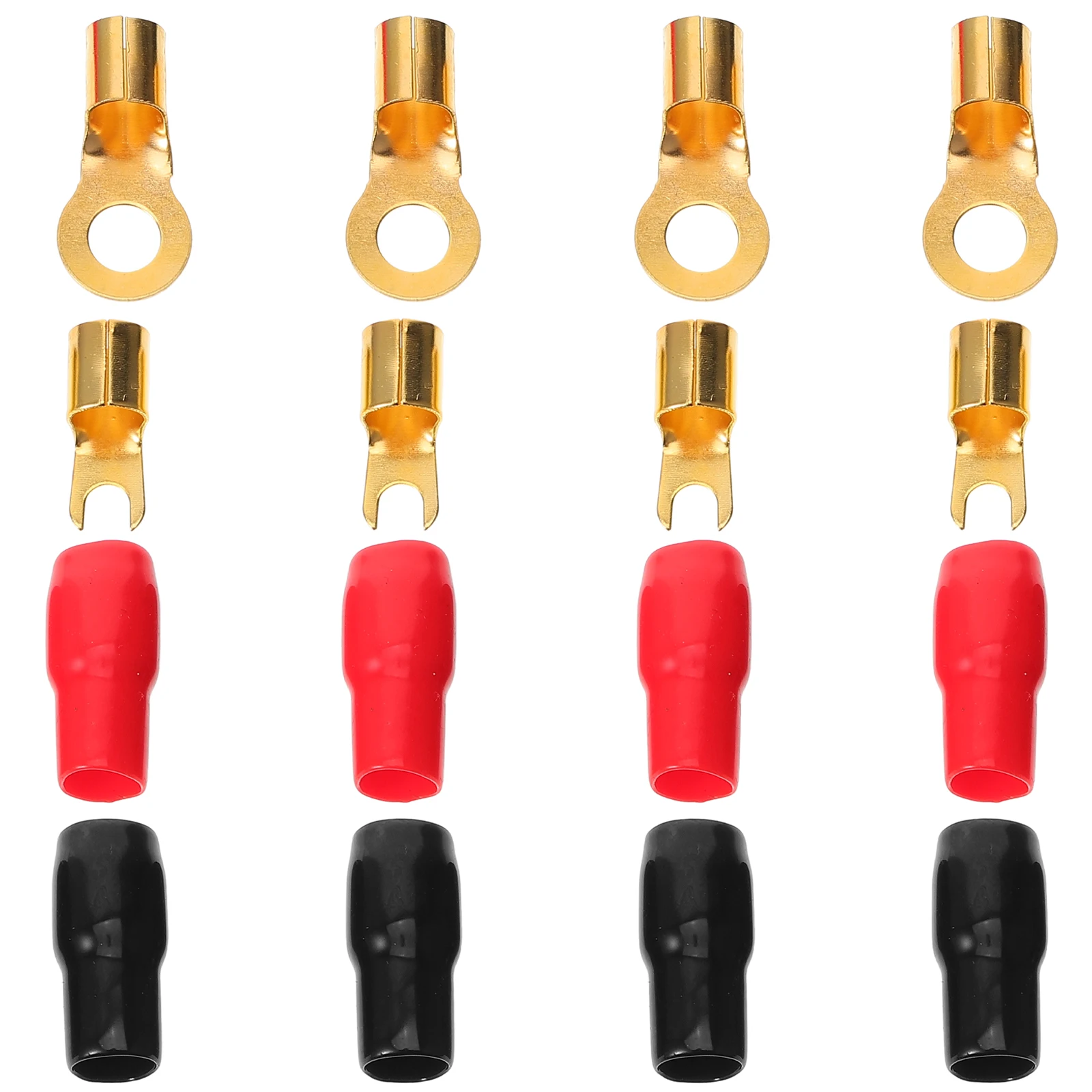 

4Pairs Terminal Connectors for Audio Modification Insulation Sleeve Safety Protection Current Transmission Long-Lasting