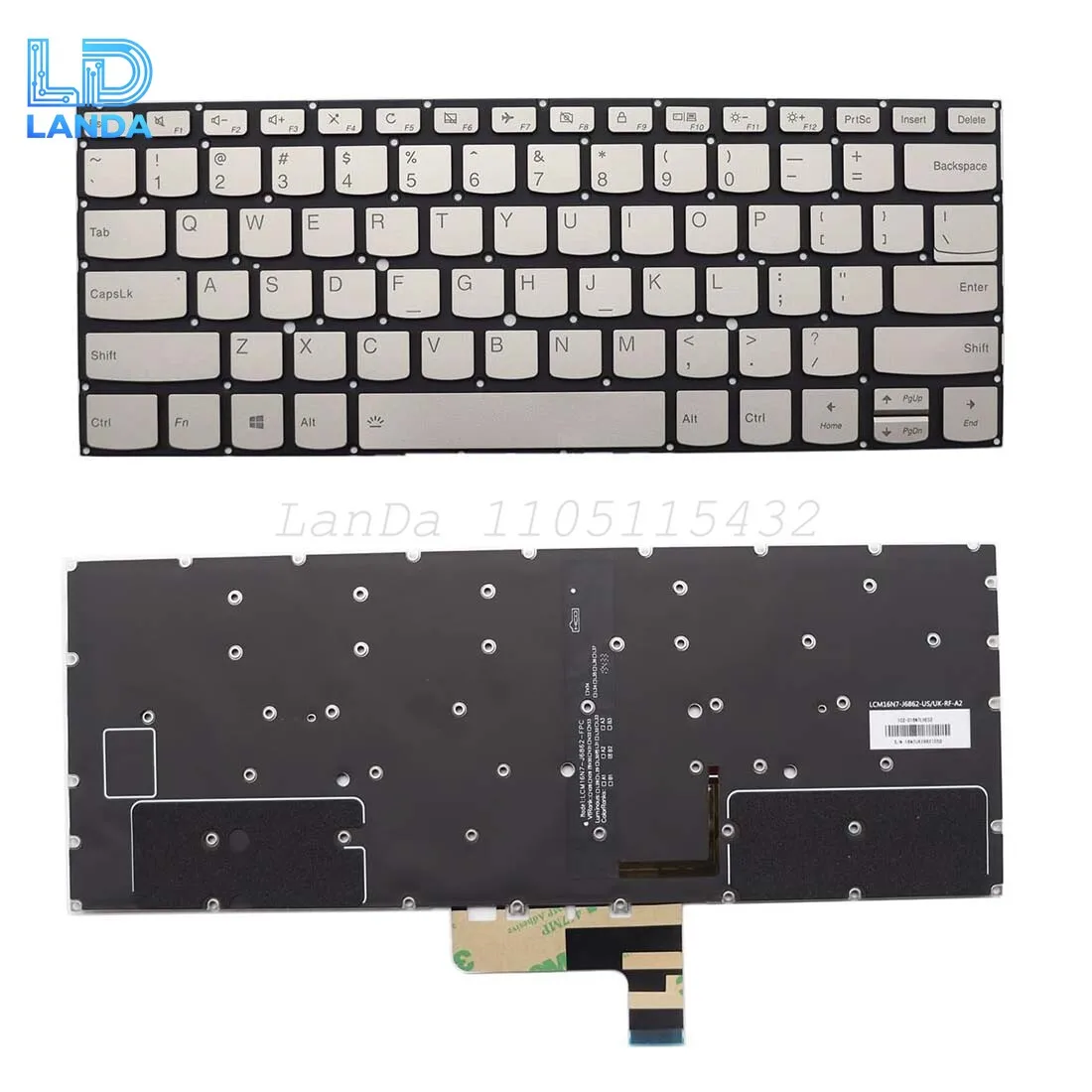 

Lpatop Keyboard For Lenovo Yoga 930 C930-13IKB Yoga 7 Pro-13IKB Gold US Backlit