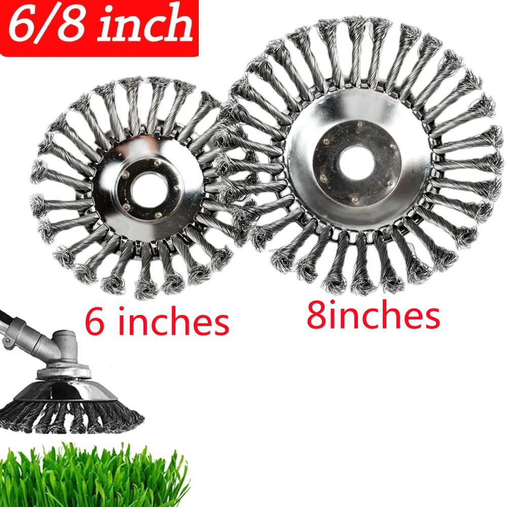 Desbrozadora-steel Groove Trimmer Head Cortador de Escova Fio Erva Daninha Lâmina para Jardim Lawnmover Power Tool 8