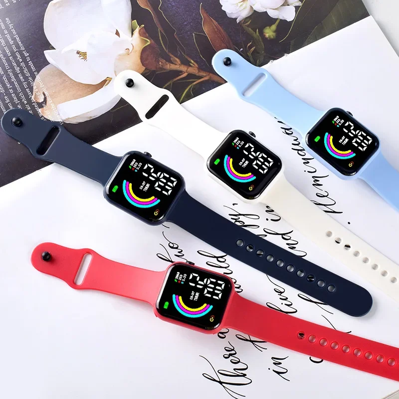 Electronic Watch for Men Women Digital Kids Watch Electronic LED Wristwatch fashion Sport Waterproof Watches Non Rechargeable