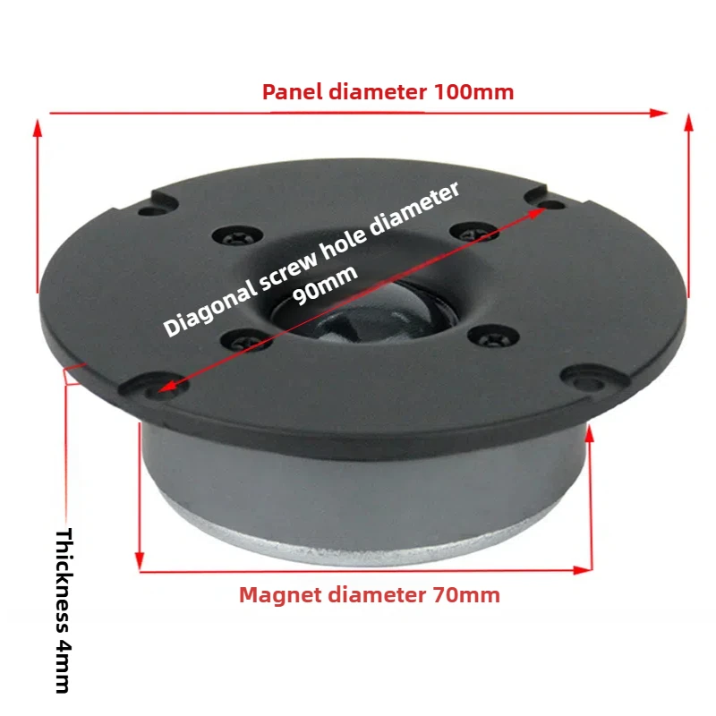 SOTAMIA 1PCS 4 인치 돔 투명 실크 필름 트위터 8 옴 30W 데스크탑 책장 스피커 스마트 음성 블루투스 스피커 DIY